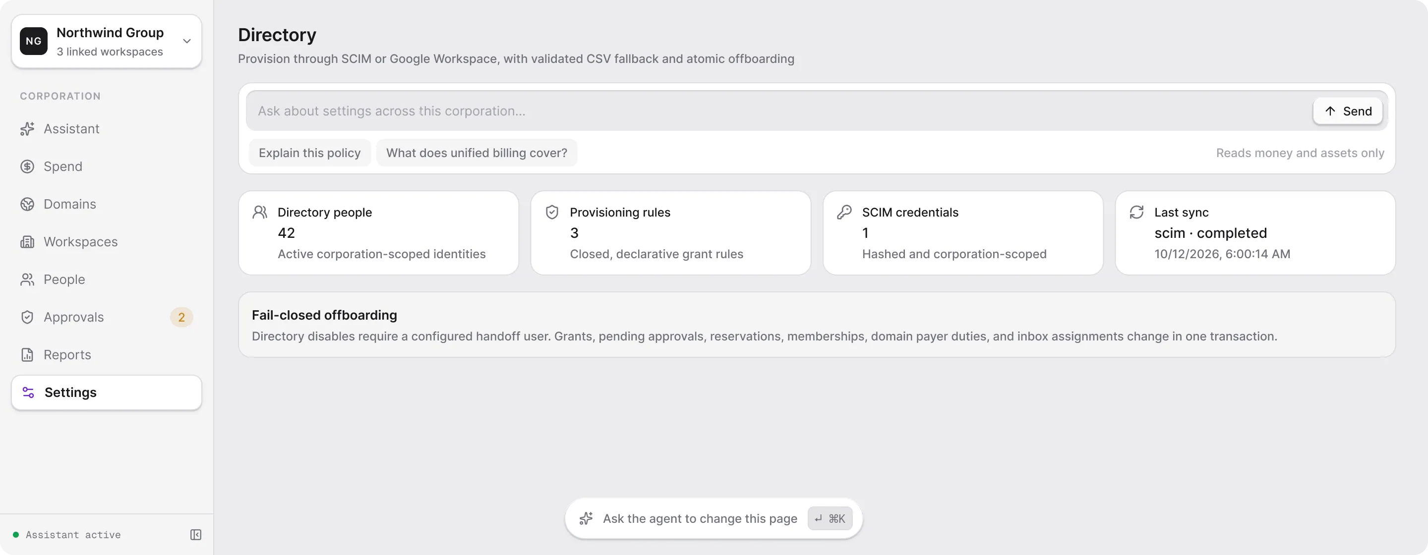 Manage people — Check directory provisioning